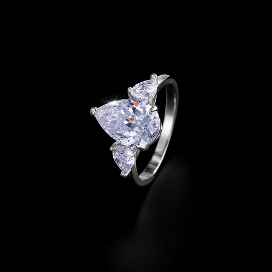 Teardrop Silver Ring