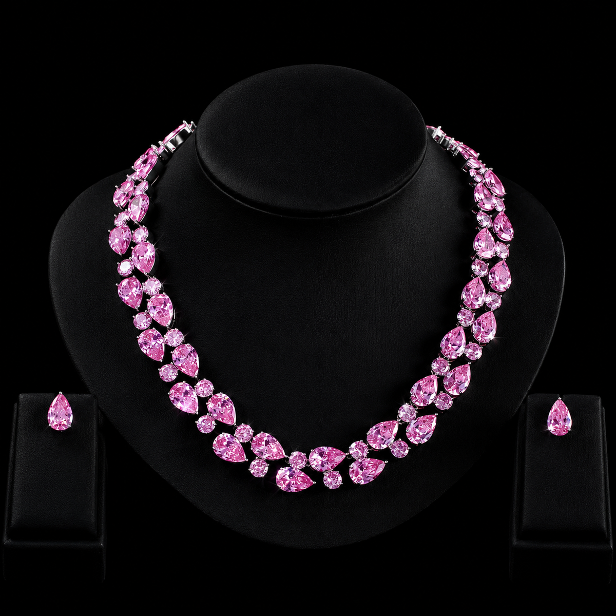 Pink and Round 2 Piece Jewelry Set