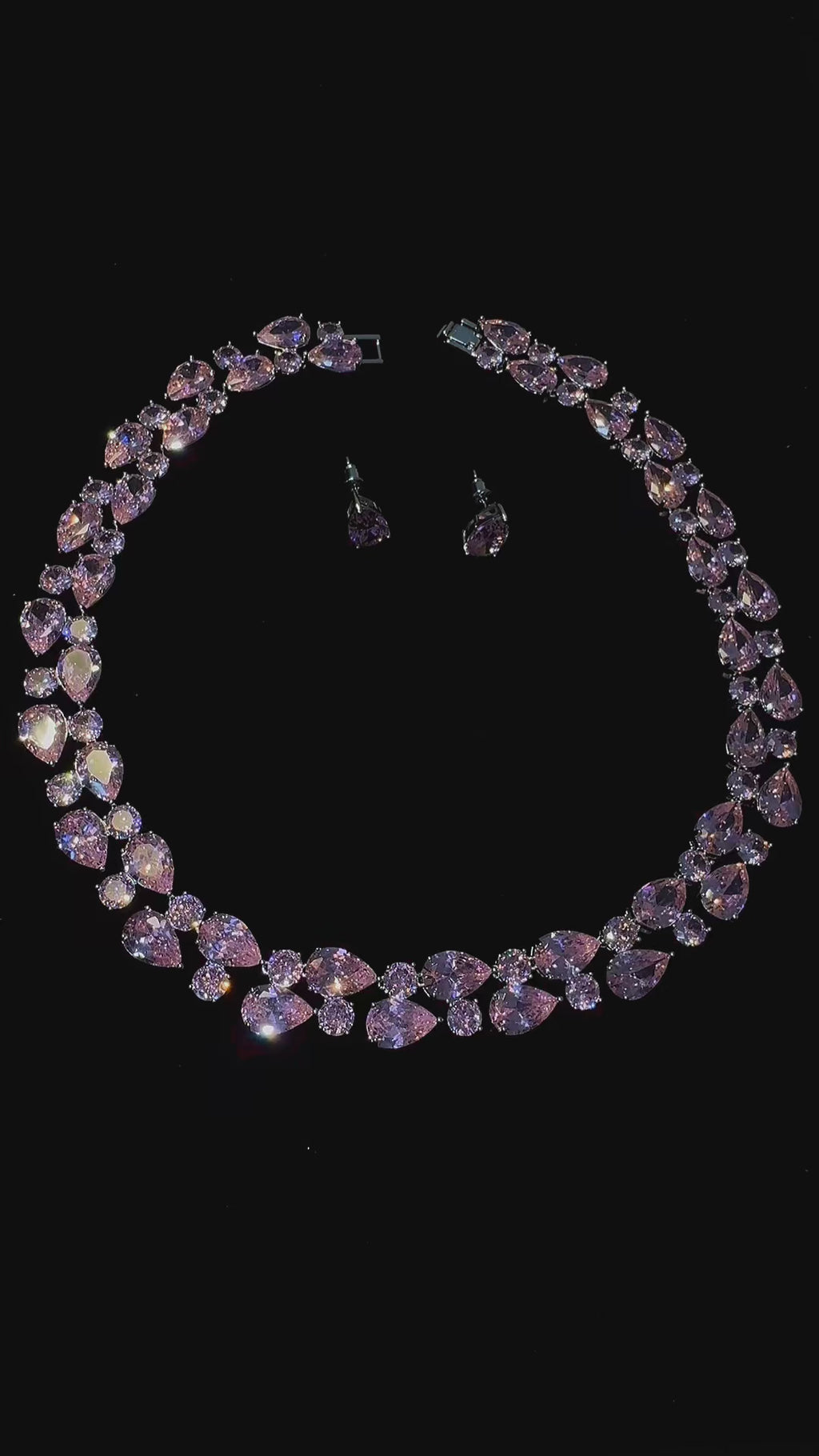 Pink and Round 2 Piece Jewelry Set