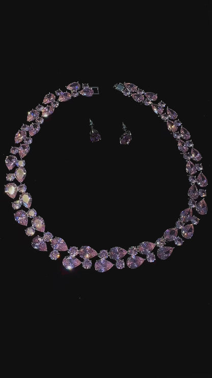 Pink and Round 2 Piece Jewelry Set